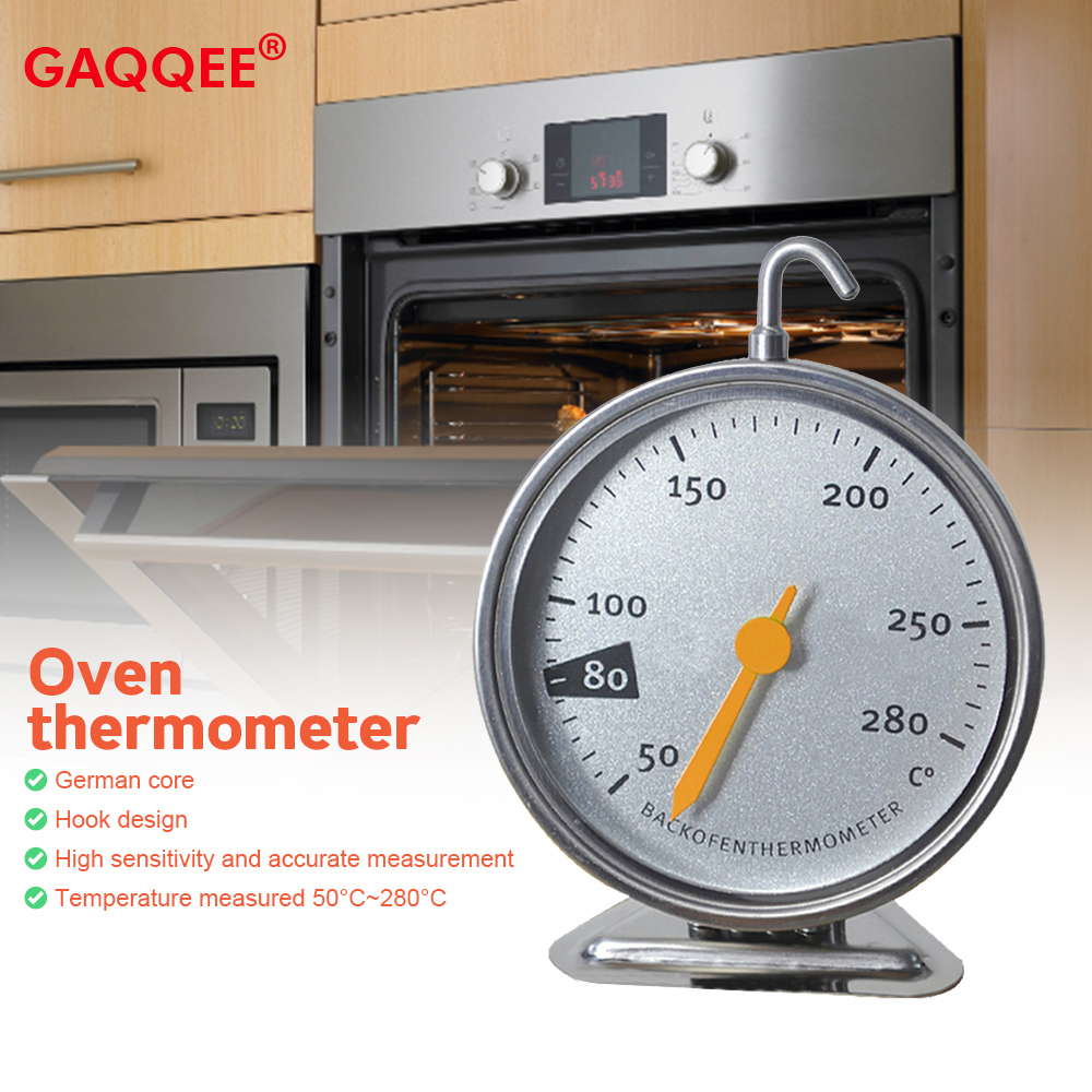 Oven Thermometer Analog - 50-280 Santigrat Fırın Termometresi Paslanmaz Çelik