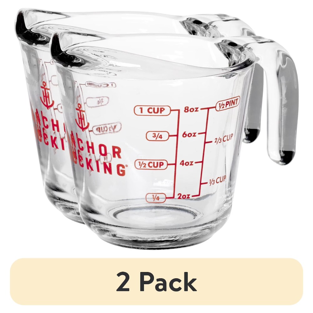 Kitchen Glass Baking Set - 2'li Paket Cam Ölçü Kapları Seti,