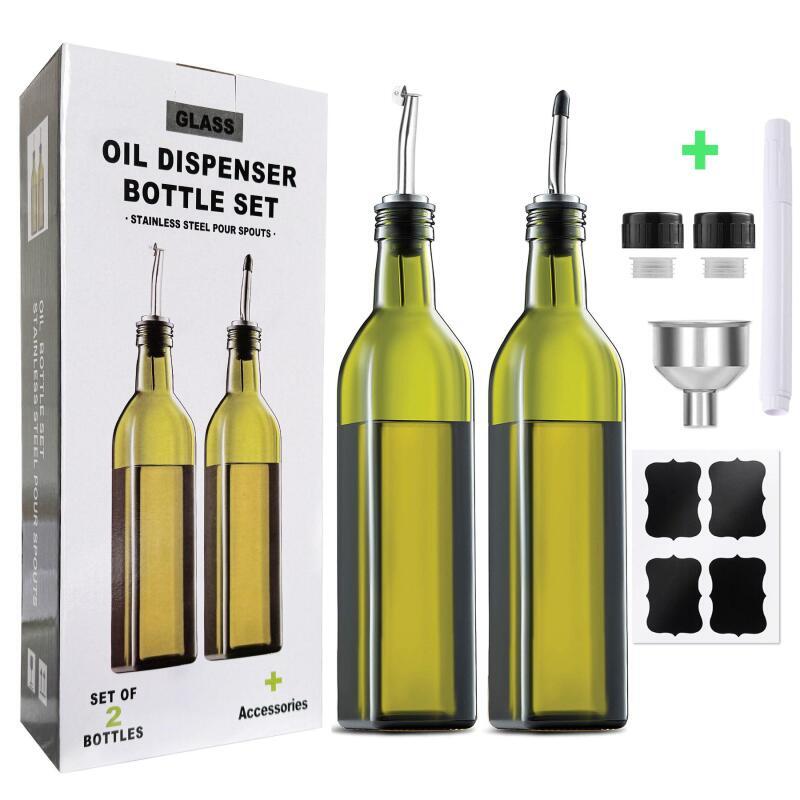 Kitchen Glass Baking Set - Mutfak Cam Yağ Sirke Dağıtıcısı 500ml