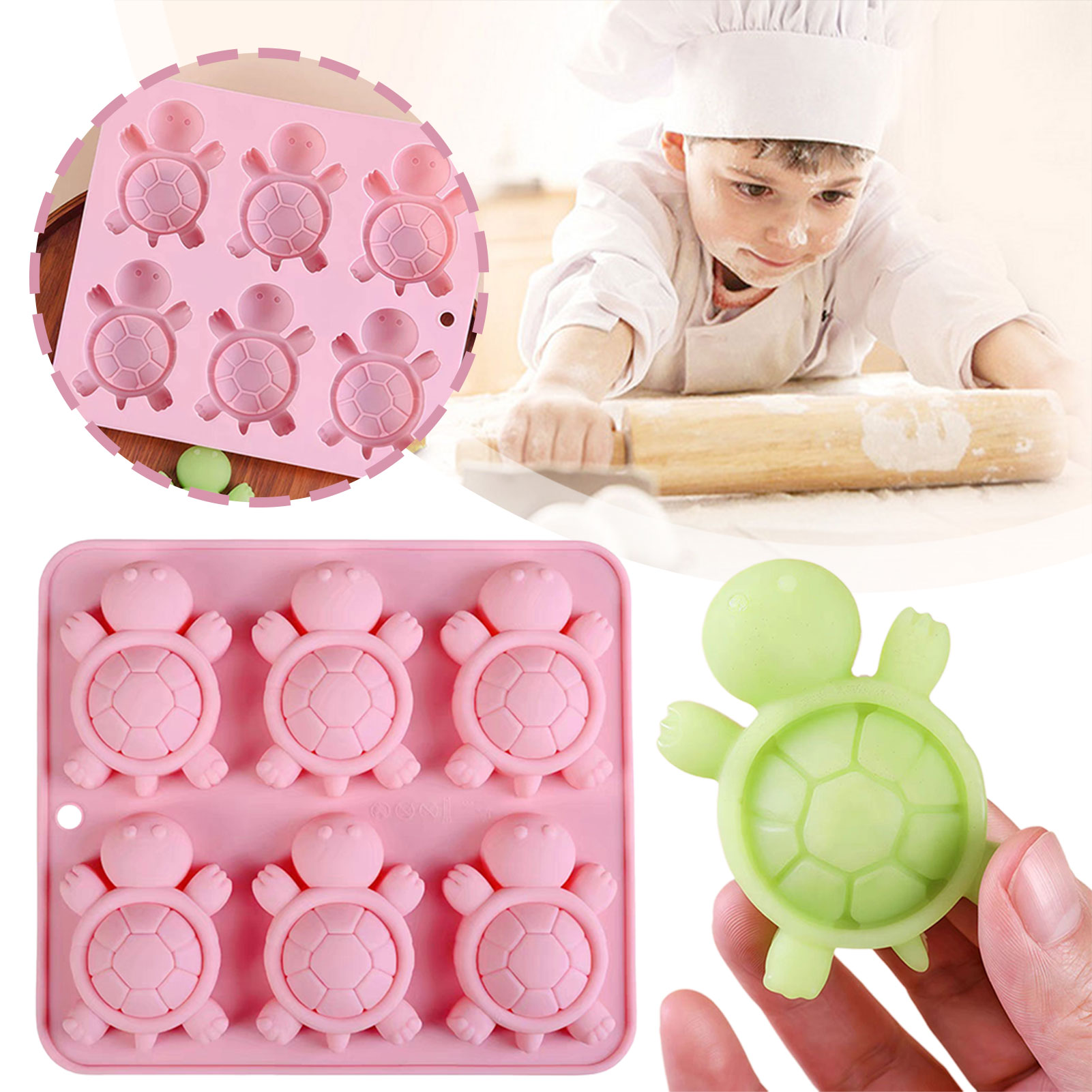 Kitchen Baking Supplies - Kaplumbağalar buz tepsisi 3d kaplumbağalar deniz