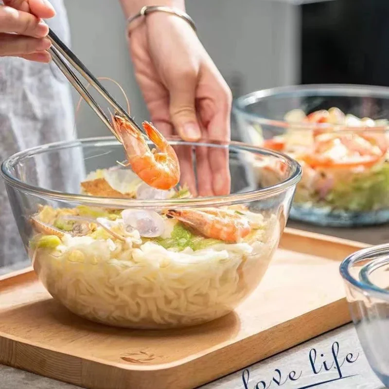 Kitchen Glass Baking Set - Cam Mutfak Yardım Kase Karıştırma Kasesi