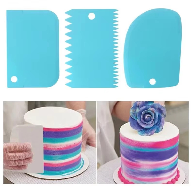 Kitchen Tools For Baking - 3 adet krem ​​sıyırıcı pürüzsüzleştirici düzensiz