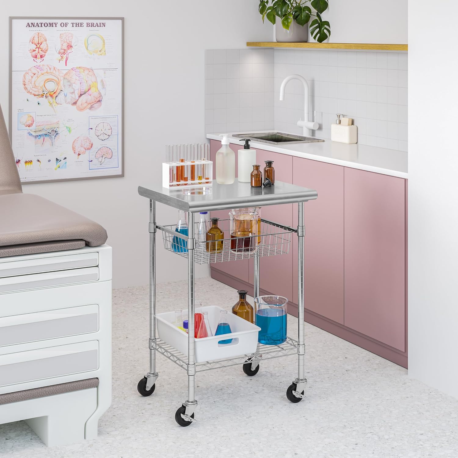 Paslanmaz Çelik Ticari Hazırlı - Kitchen Baking Cart incelemesi ve fiyatı