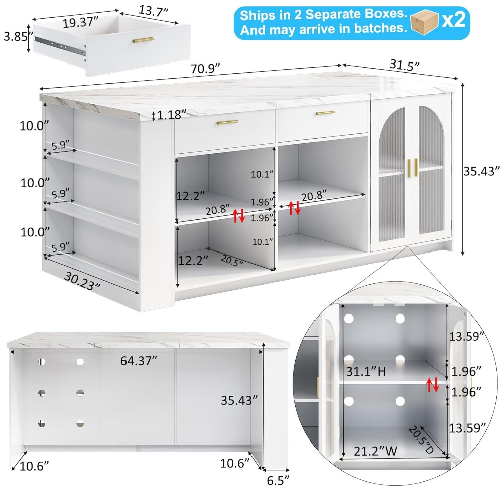 71 inçlik Depolama Alanlı Büyü - Kitchen Uncle incelemesi ve fiyatı