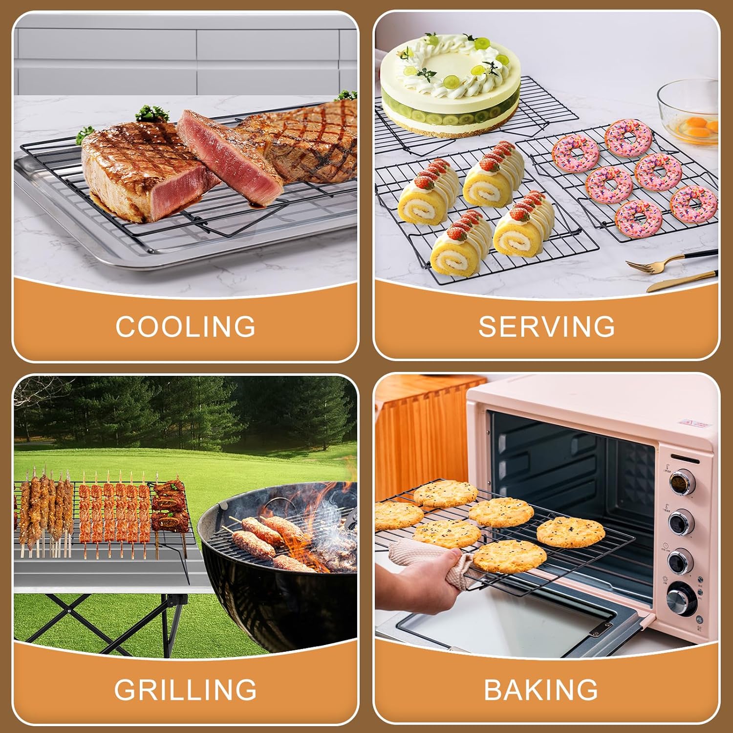 3-Tier soğutma rafı s, istifle - Kitchen Baking Supplies incelemesi ve fiyatı